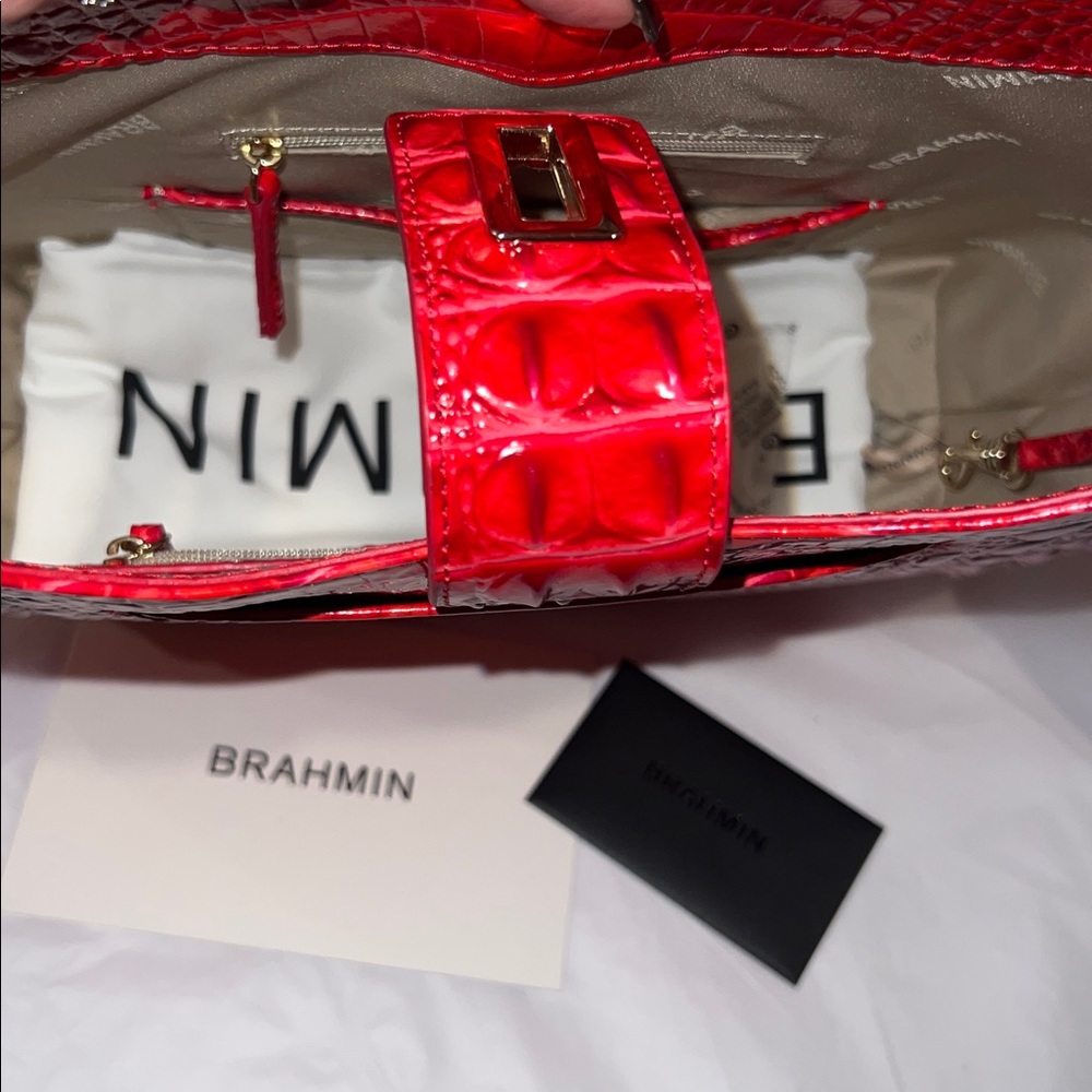 Brahmin Fallon Croc emb shoulder bag Siracha Melbourne - Picture 4 of 4